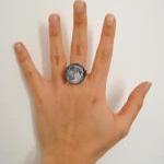 Moon adjustable ring with g..
