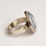 Moon adjustable ring with g..