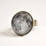 Moon adjustable ring with g..
