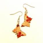 Paper butterflies earrings ..
