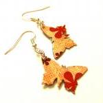 Paper butterflies earrings ..