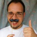 Single Black Mustache on a ..