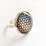 Optical Glass Ring - Rainb..