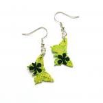 Green paper butterflies ear..