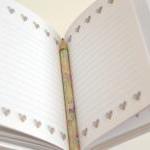 Heart diary - handmade boun..