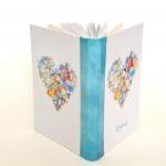 Heart diary - handmade boun..