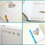 Heart diary - handmade boun..