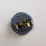 Blue Ring Whirl and Flowers