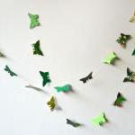 Green paper butterflies gar..