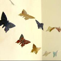 Colorful butterflies paper garlands